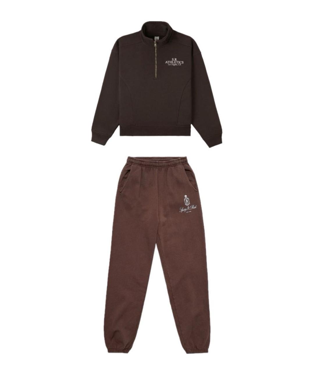 SPORTY AND RICH Коричневый хлопковый спортивные костюмы, фото 1