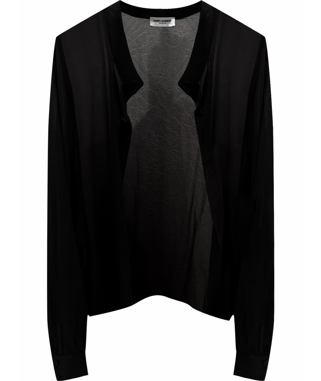 SAINT LAURENT Коричневая шелковая блузы, фото 1