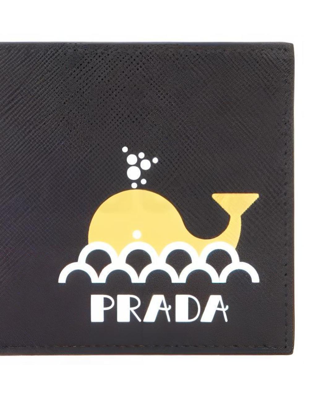 PRADA Черный кожаный кошелек, фото 2