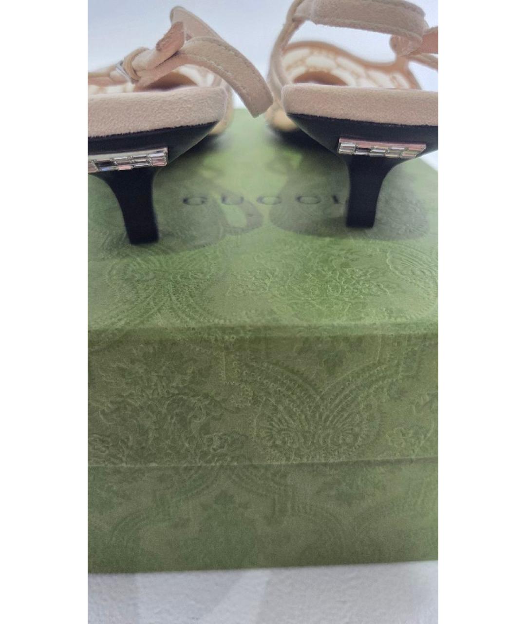 GUCCI Бежевые мюли, фото 4