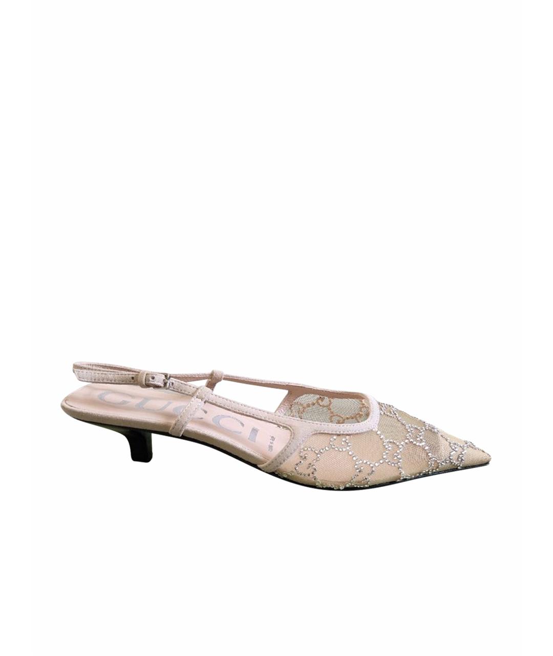 GUCCI Бежевые мюли, фото 1