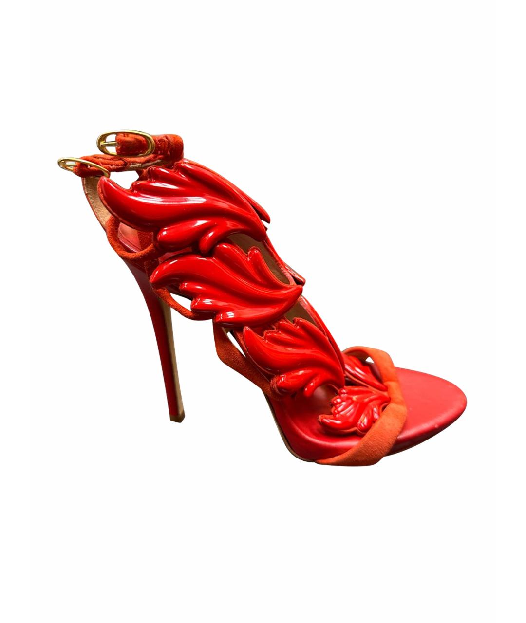 GIUSEPPE ZANOTTI DESIGN Красные кожаные босоножки, фото 1