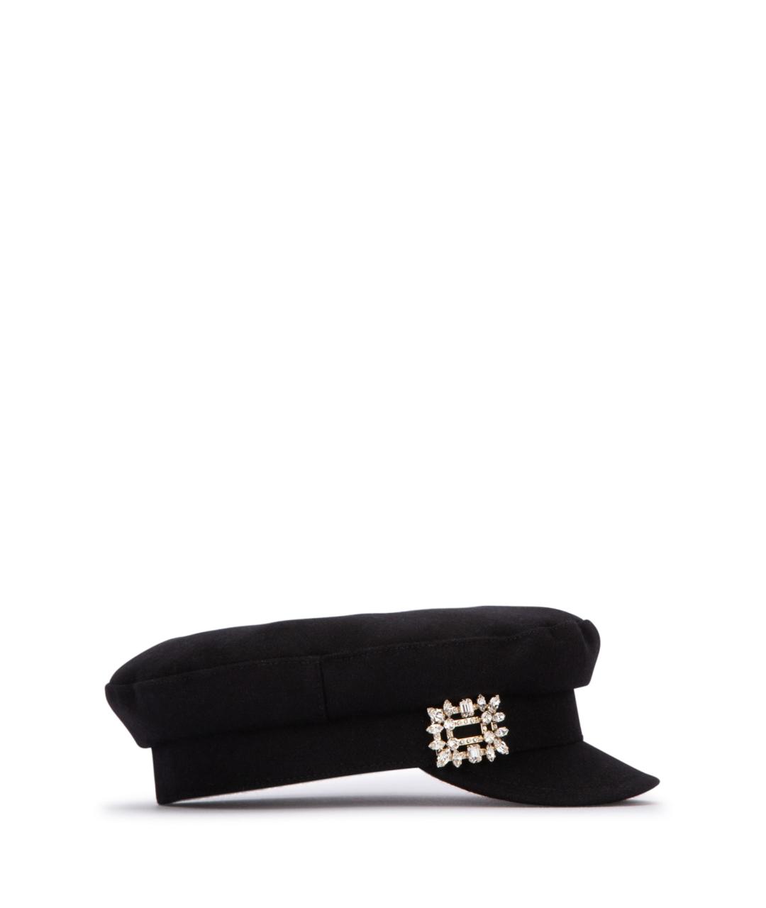 ROGER VIVIER Черная шерстяная кепка, фото 2