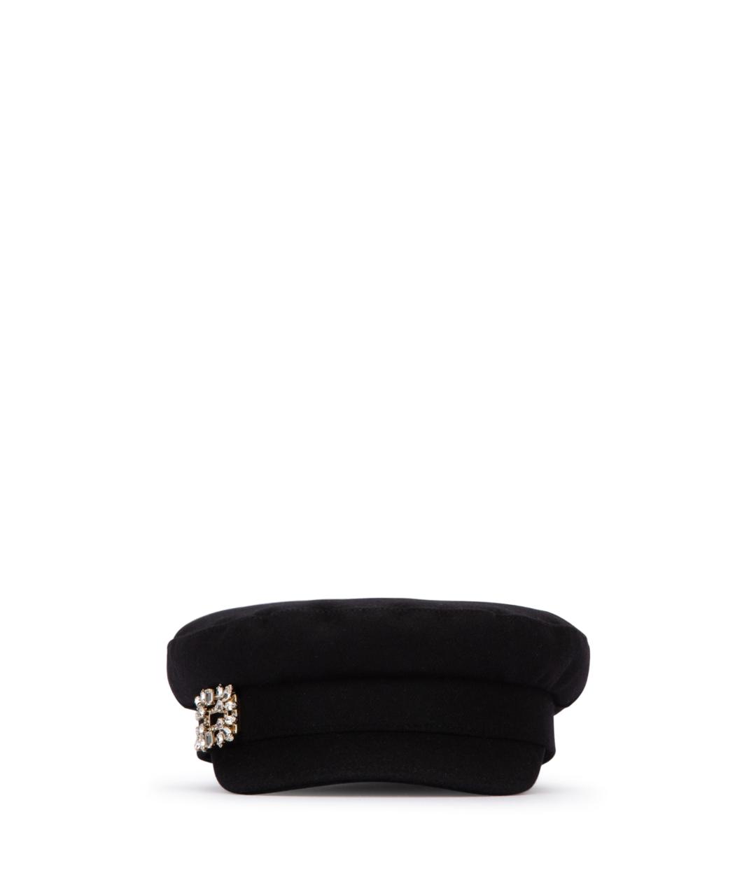 ROGER VIVIER Черная шерстяная кепка, фото 1