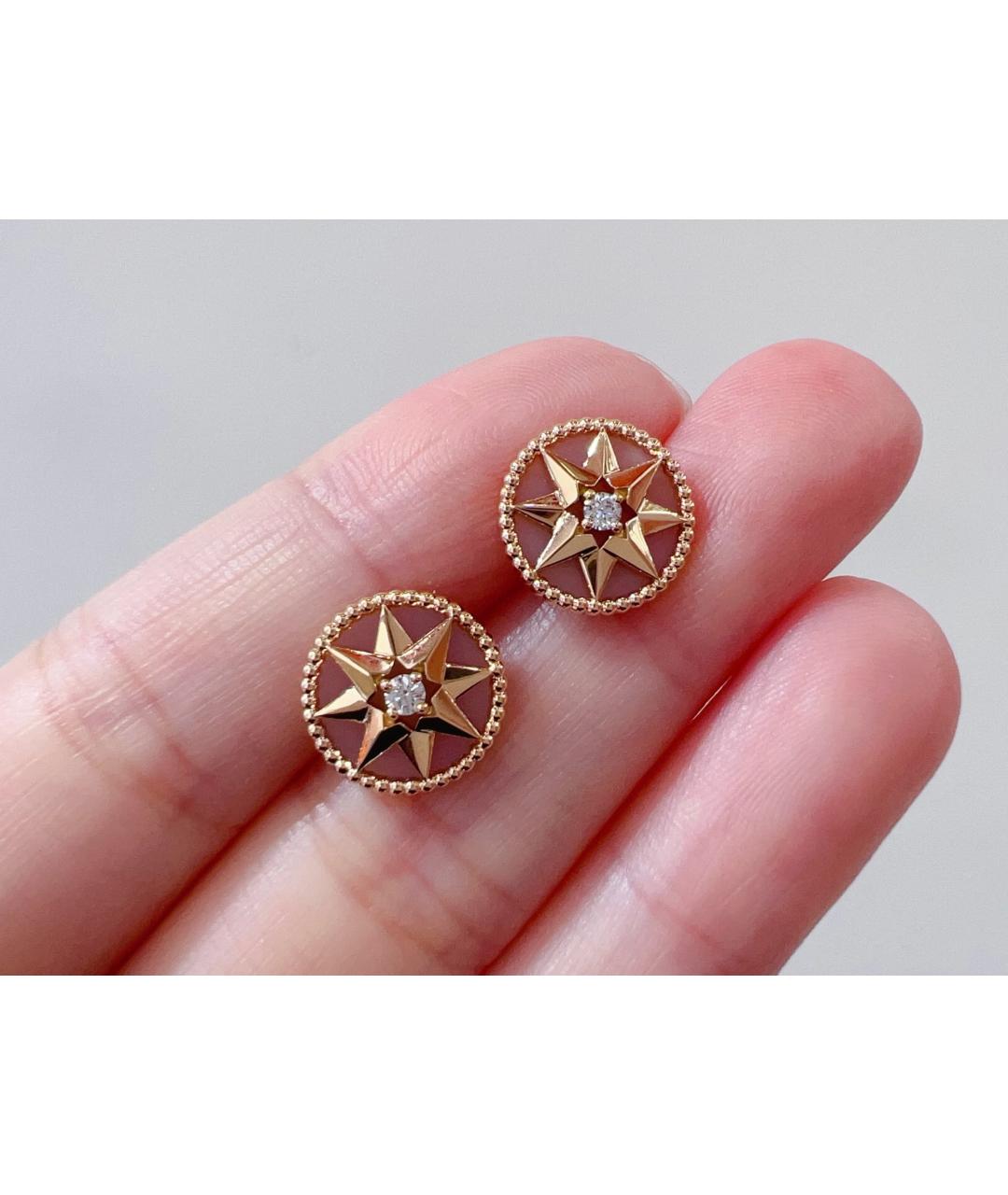 CHRISTIAN DIOR Розовые серьги из розового золота, фото 7