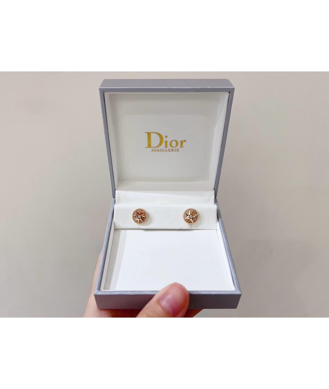 CHRISTIAN DIOR Розовые серьги из розового золота, фото 2