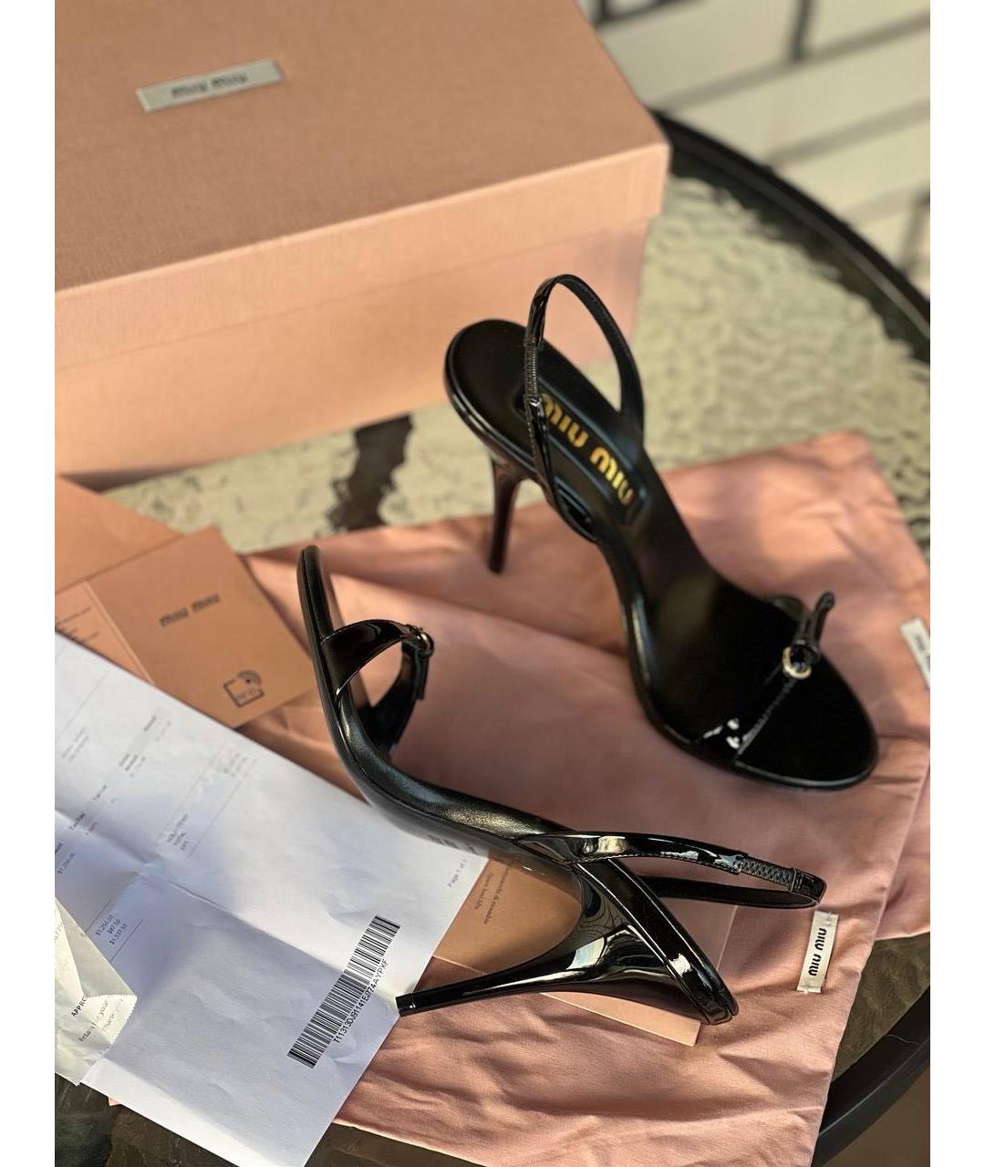 MIU MIU Черные туфли из лакированной кожи, фото 5