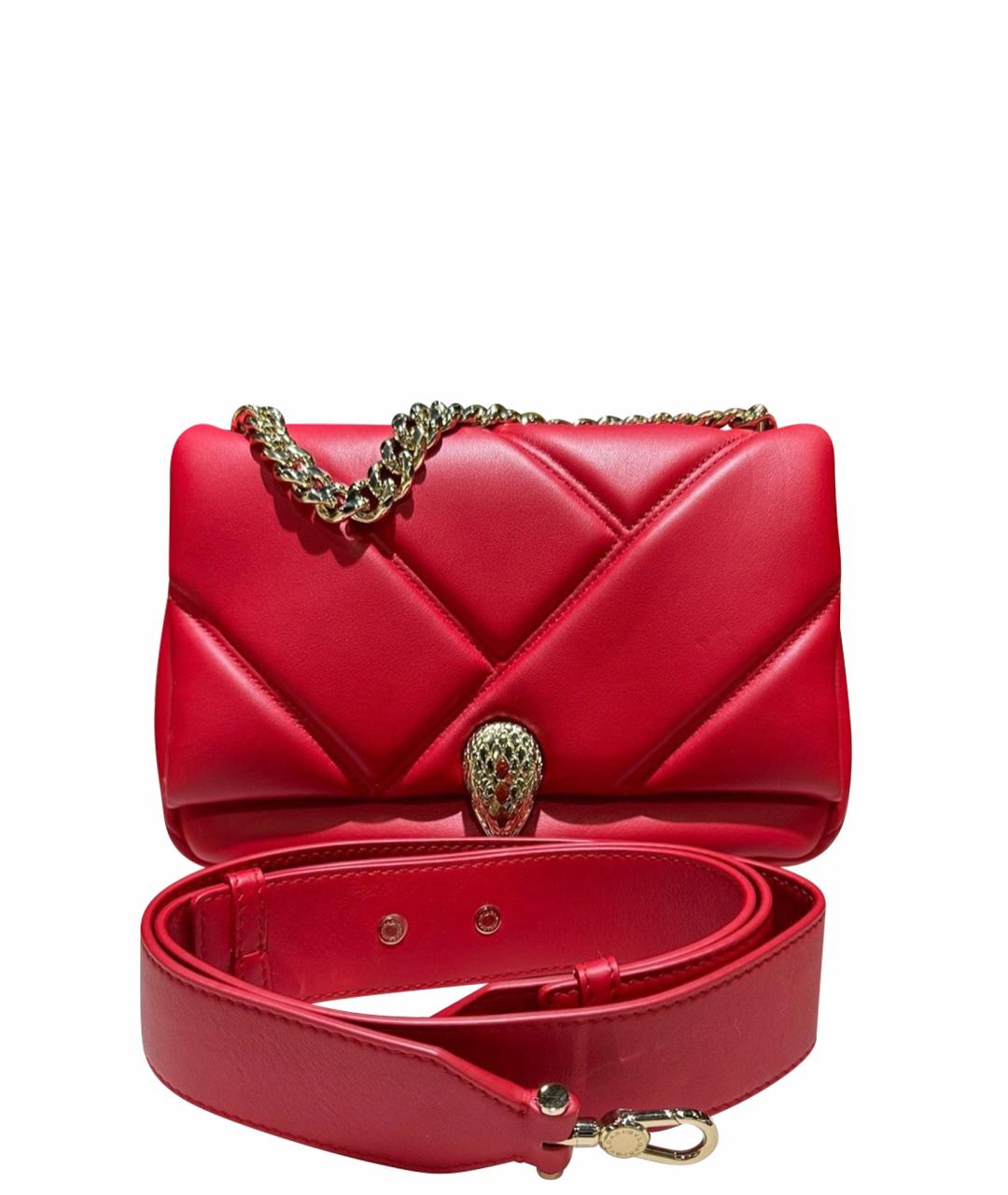 BVLGARI Красная кожаная сумка через плечо, фото 1