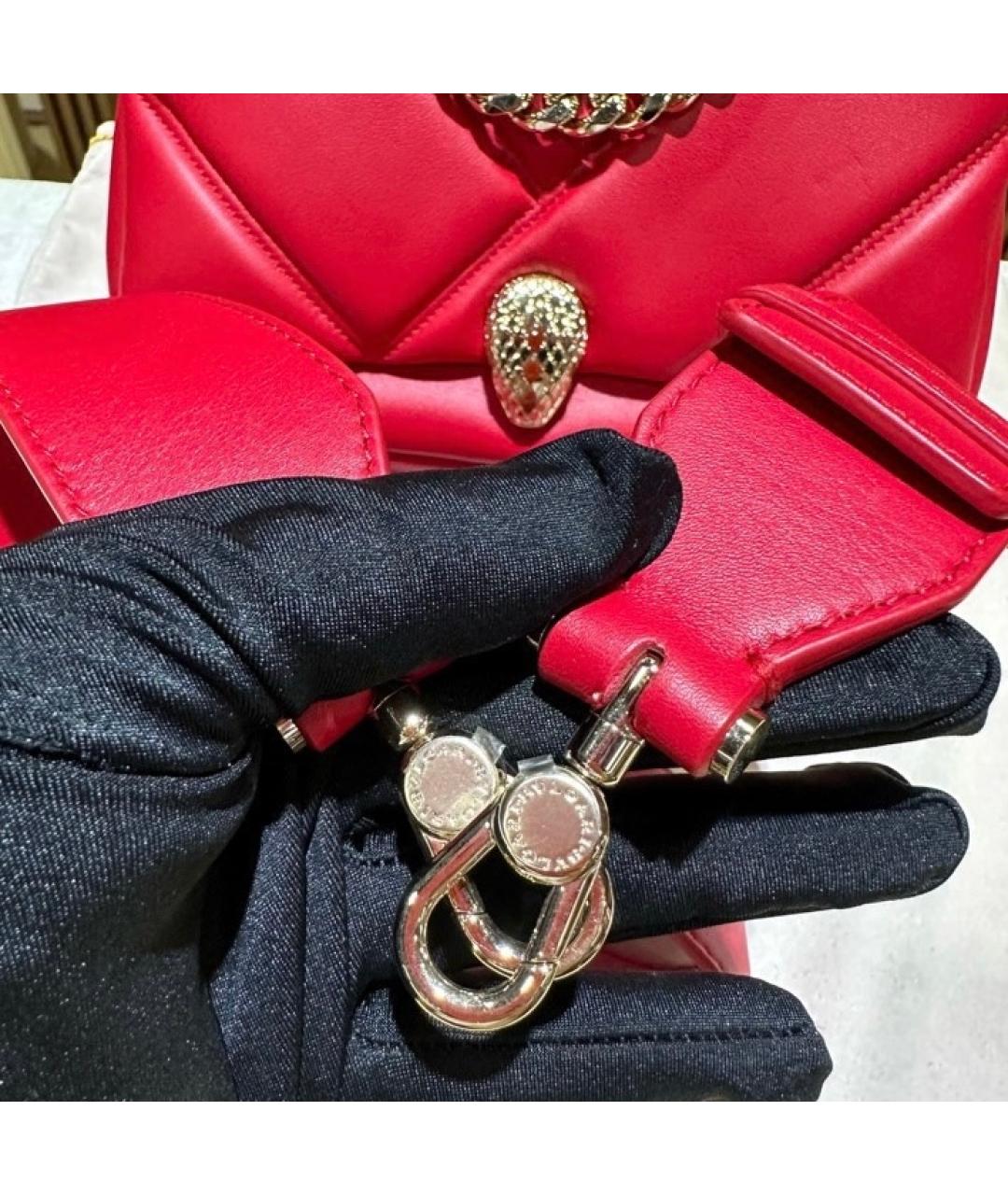 BVLGARI Красная кожаная сумка через плечо, фото 4