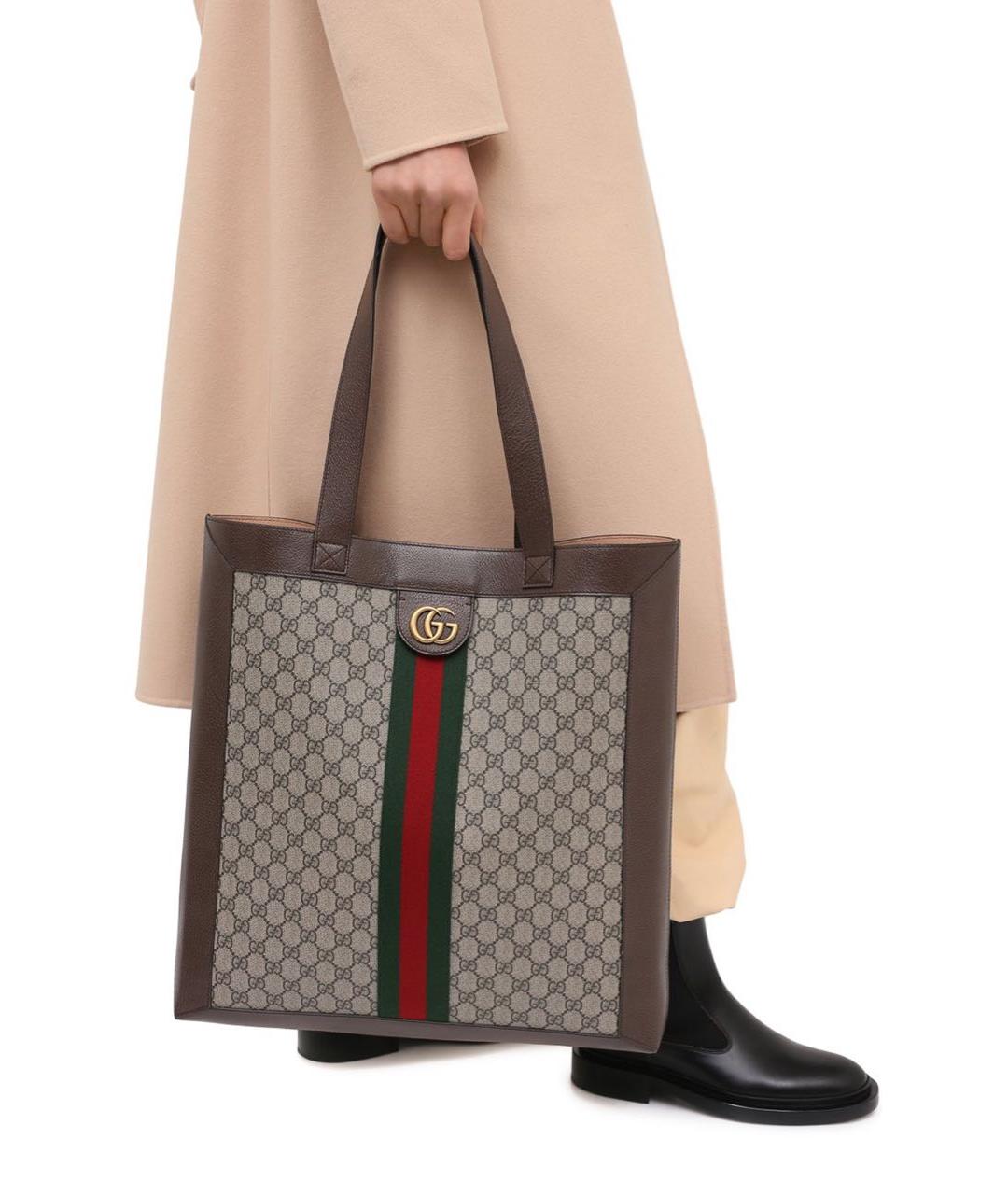 GUCCI Коричневая сумка тоут, фото 2