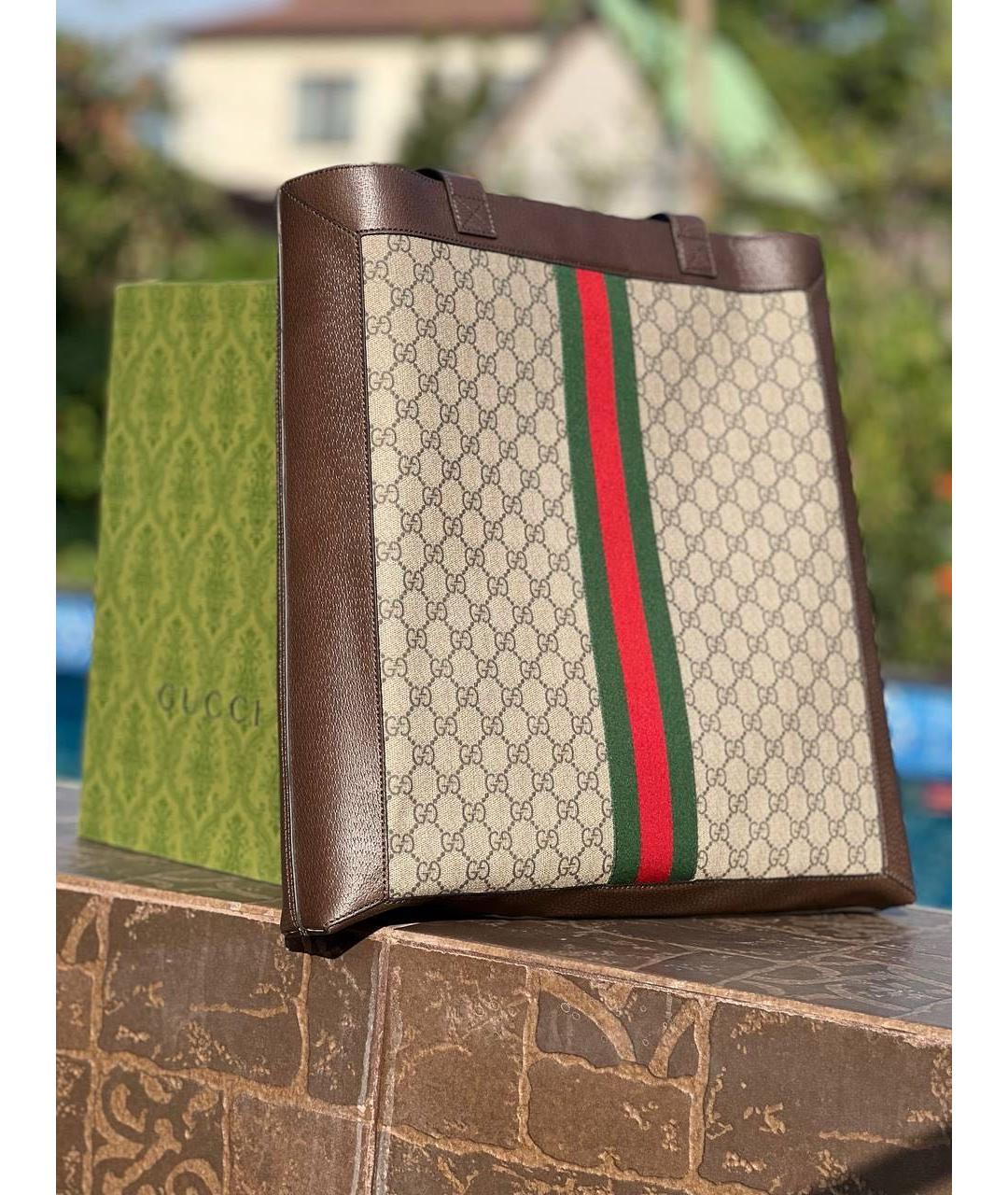 GUCCI Коричневая сумка тоут, фото 7