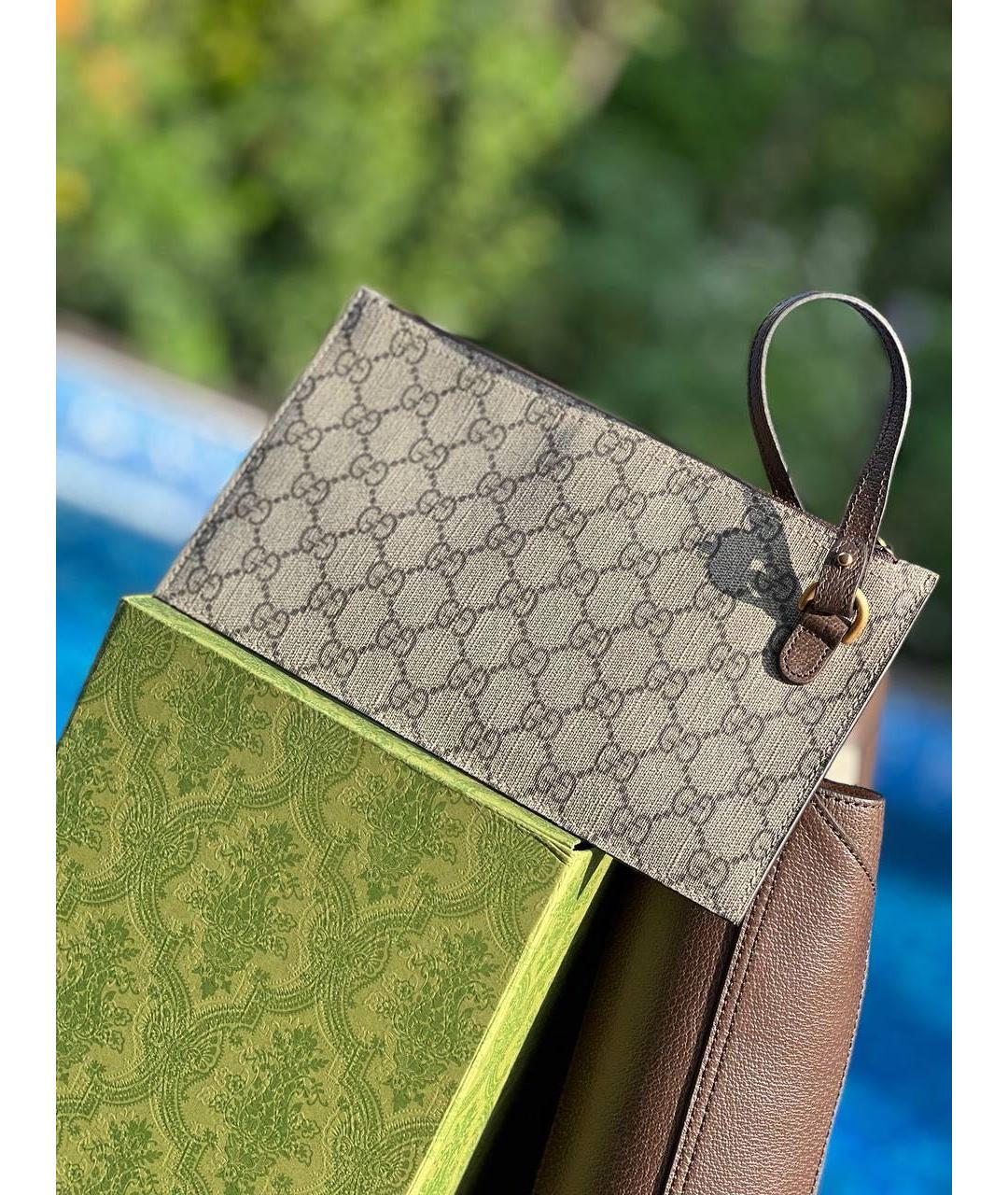 GUCCI Коричневая сумка тоут, фото 6