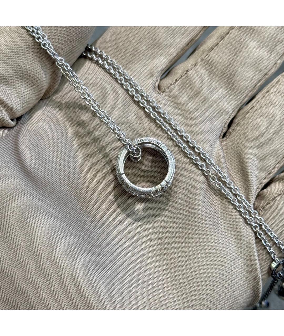 BVLGARI Белая подвеска из белого золота, фото 7