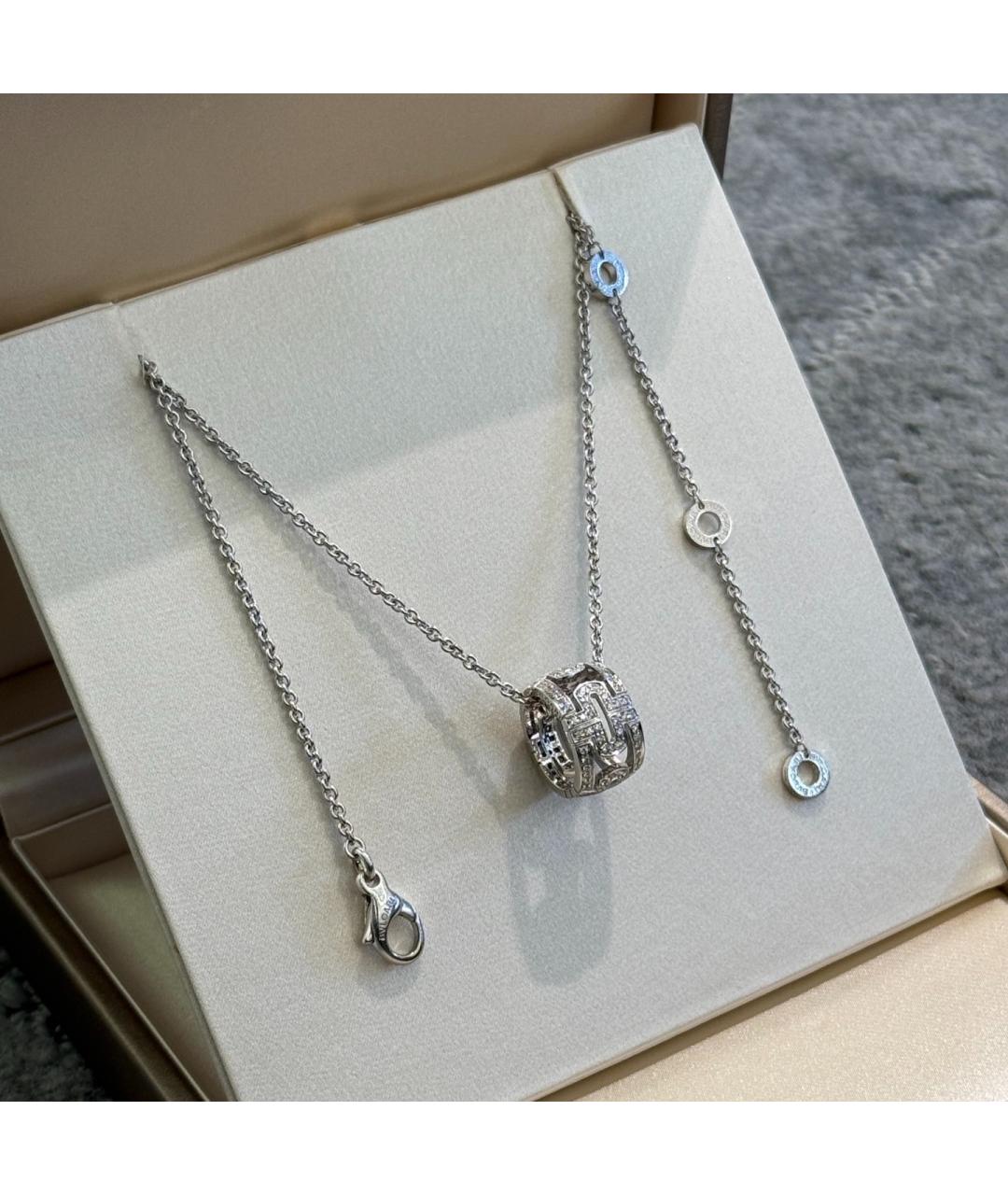 BVLGARI Белая подвеска из белого золота, фото 3