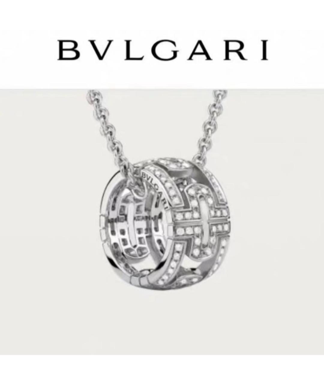 BVLGARI Белая подвеска из белого золота, фото 2