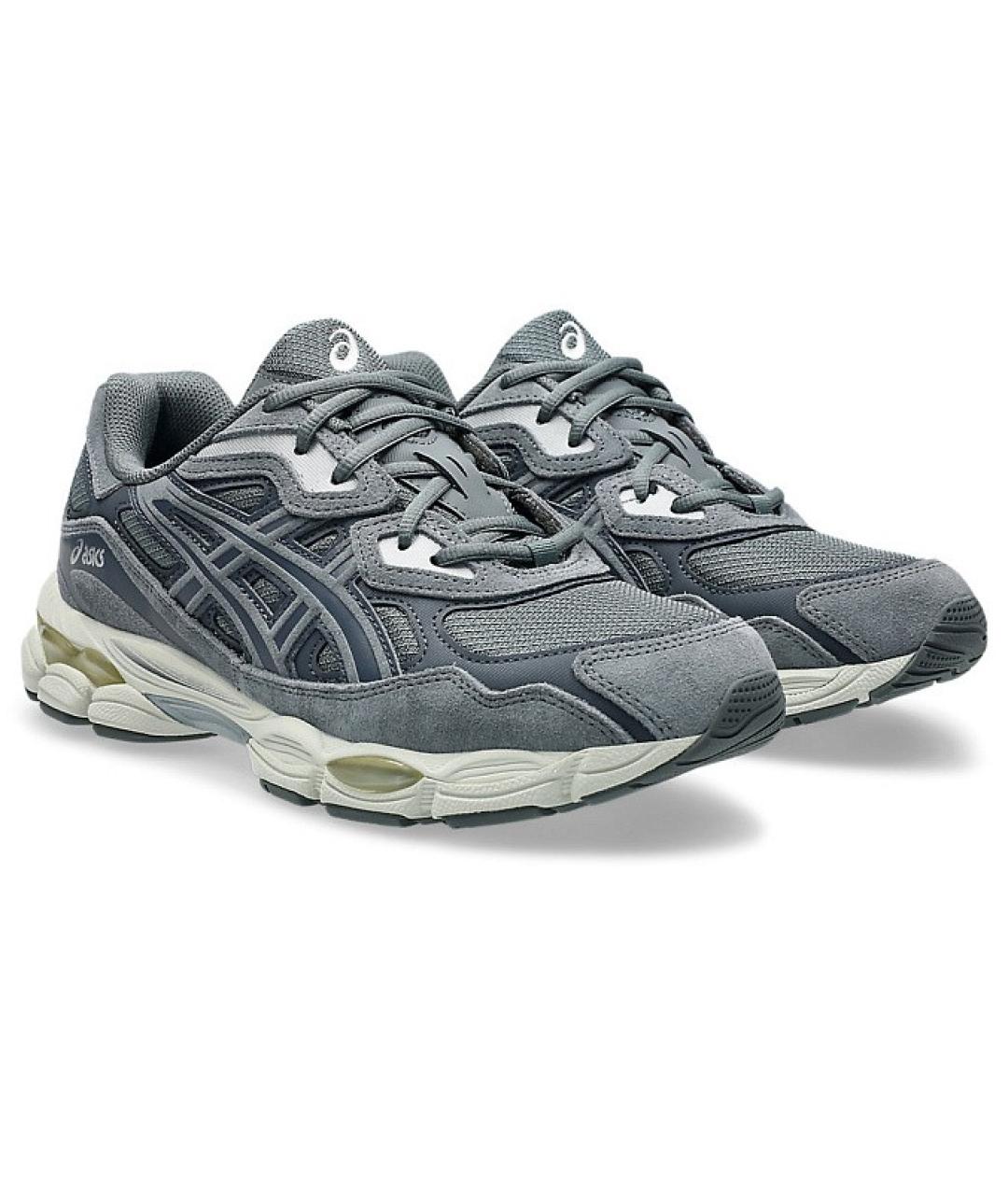 ASICS Серые замшевые кроссовки, фото 3