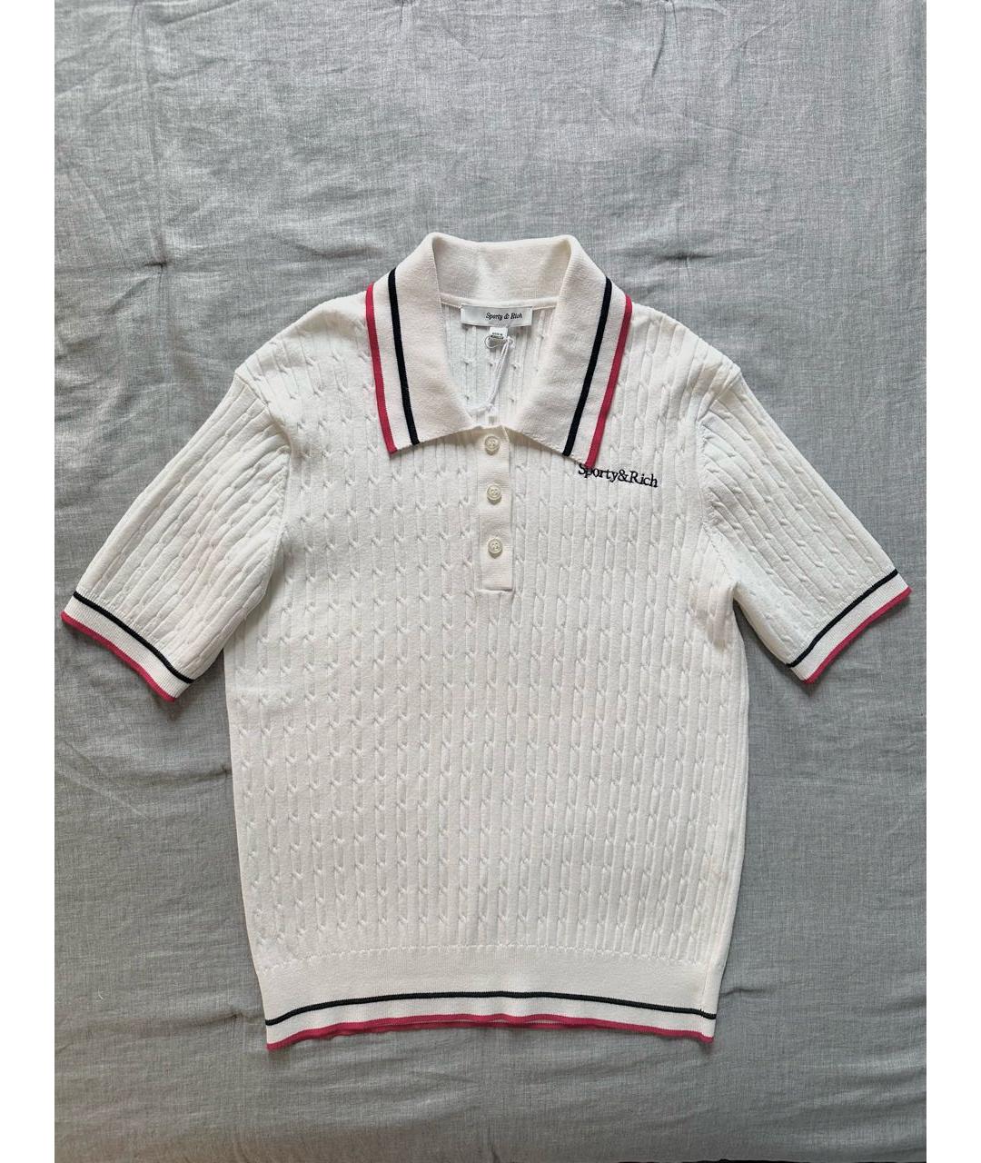 SPORTY AND RICH Белая вискозная футболка, фото 7