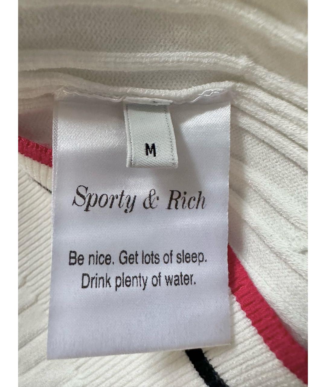 SPORTY AND RICH Белая вискозная футболка, фото 3