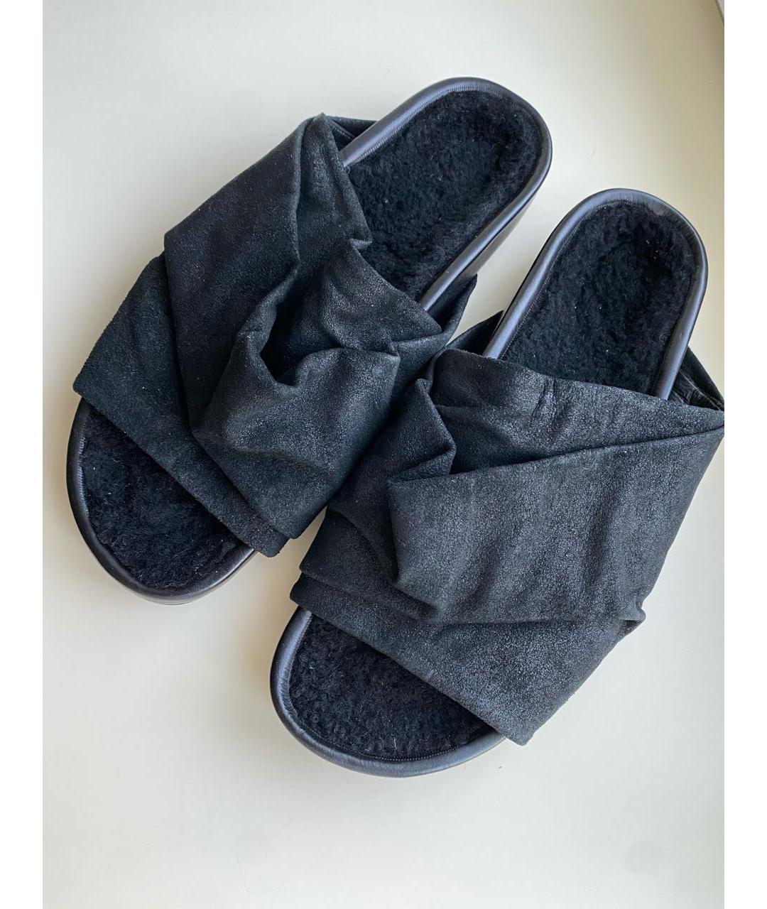 RICK OWENS Черные кожаные сандалии, фото 3