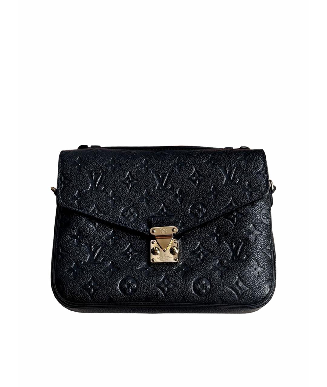LOUIS VUITTON Черная кожаная сумка через плечо, фото 1