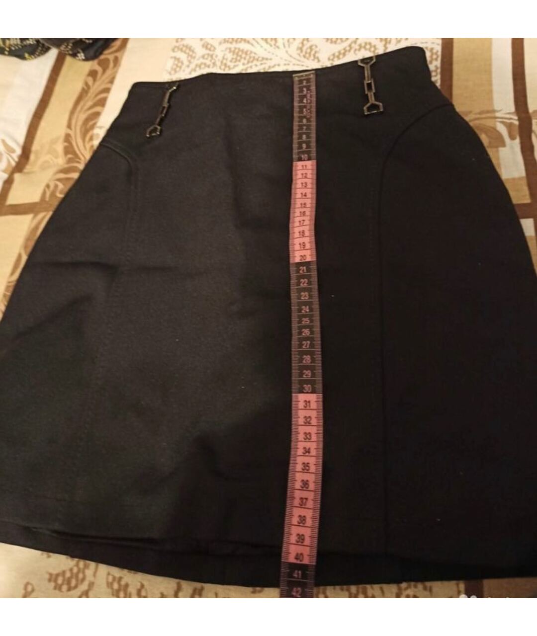 FENDI Черная полиэстеровая юбка мини, фото 4