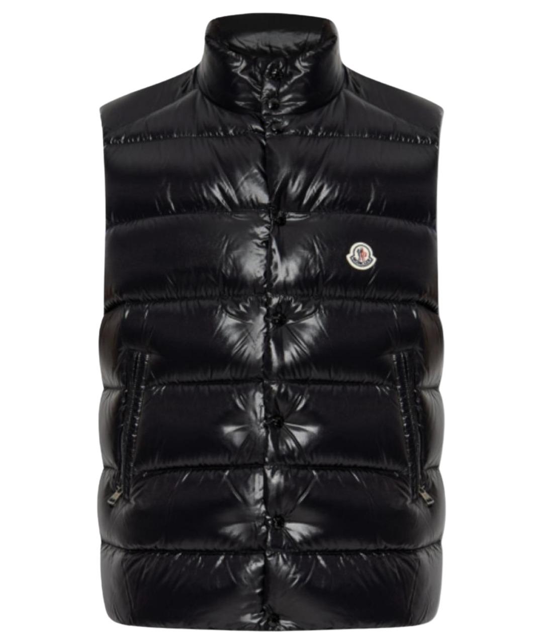 MONCLER Черная полиамидовая жилетка, фото 1
