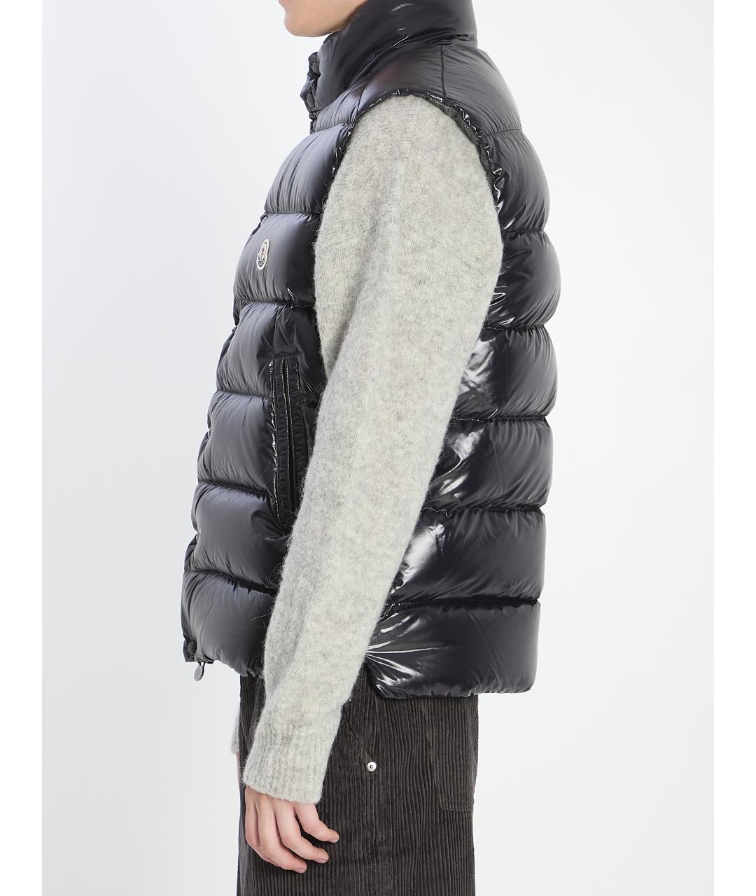 MONCLER Черная полиамидовая жилетка, фото 4