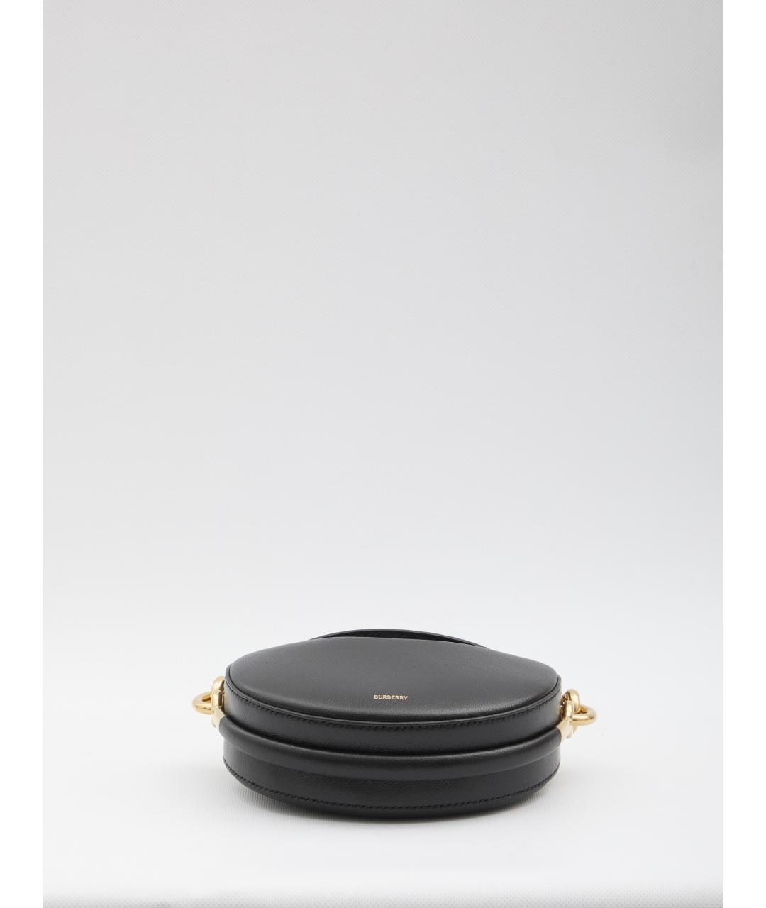 BURBERRY Черная кожаная сумка с короткими ручками, фото 3