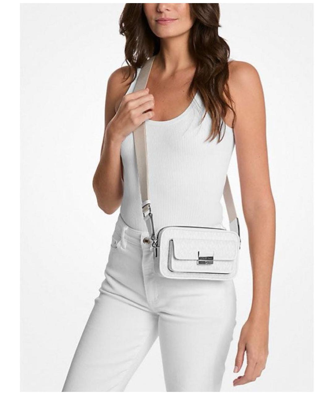 MICHAEL KORS Белая сумка через плечо, фото 3