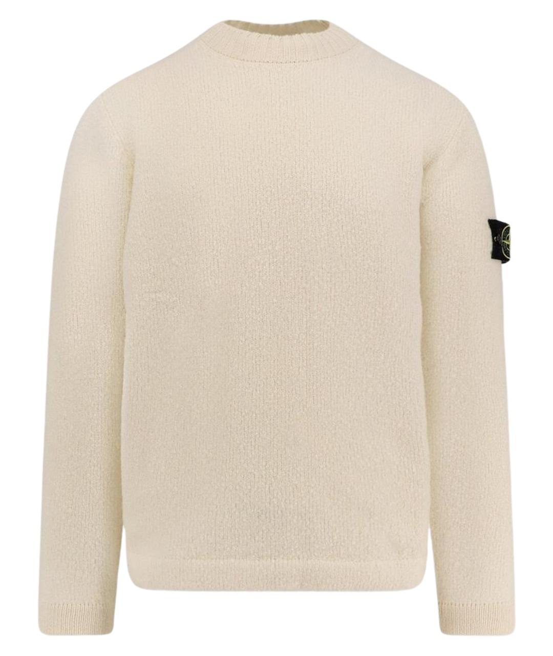 STONE ISLAND Белый шерстяной джемпер / свитер, фото 1