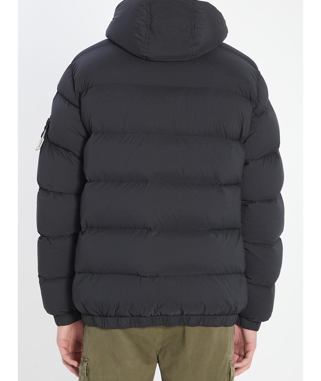 STONE ISLAND Черная синтетическая куртка, фото 4