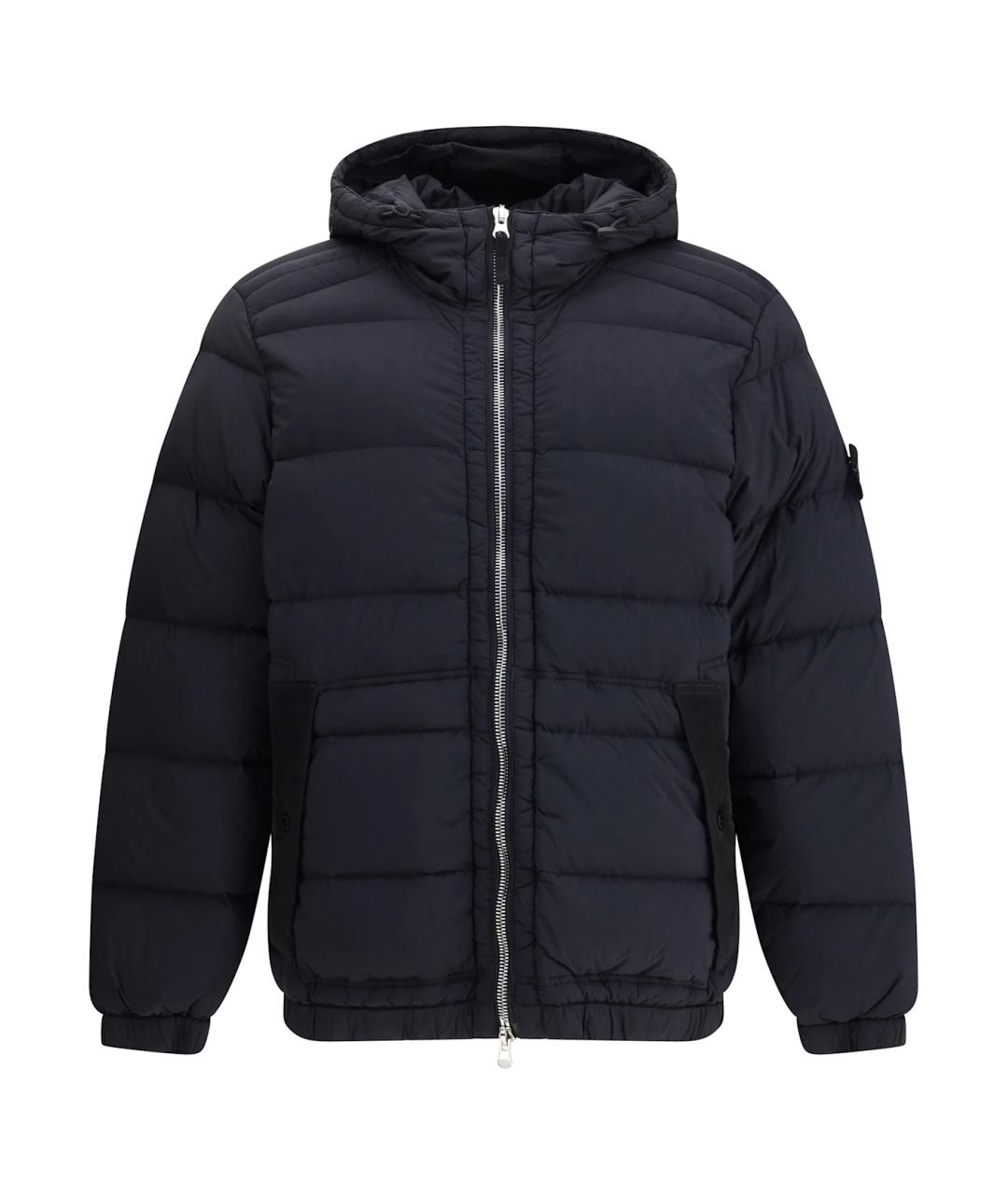 STONE ISLAND Черная синтетическая куртка, фото 1