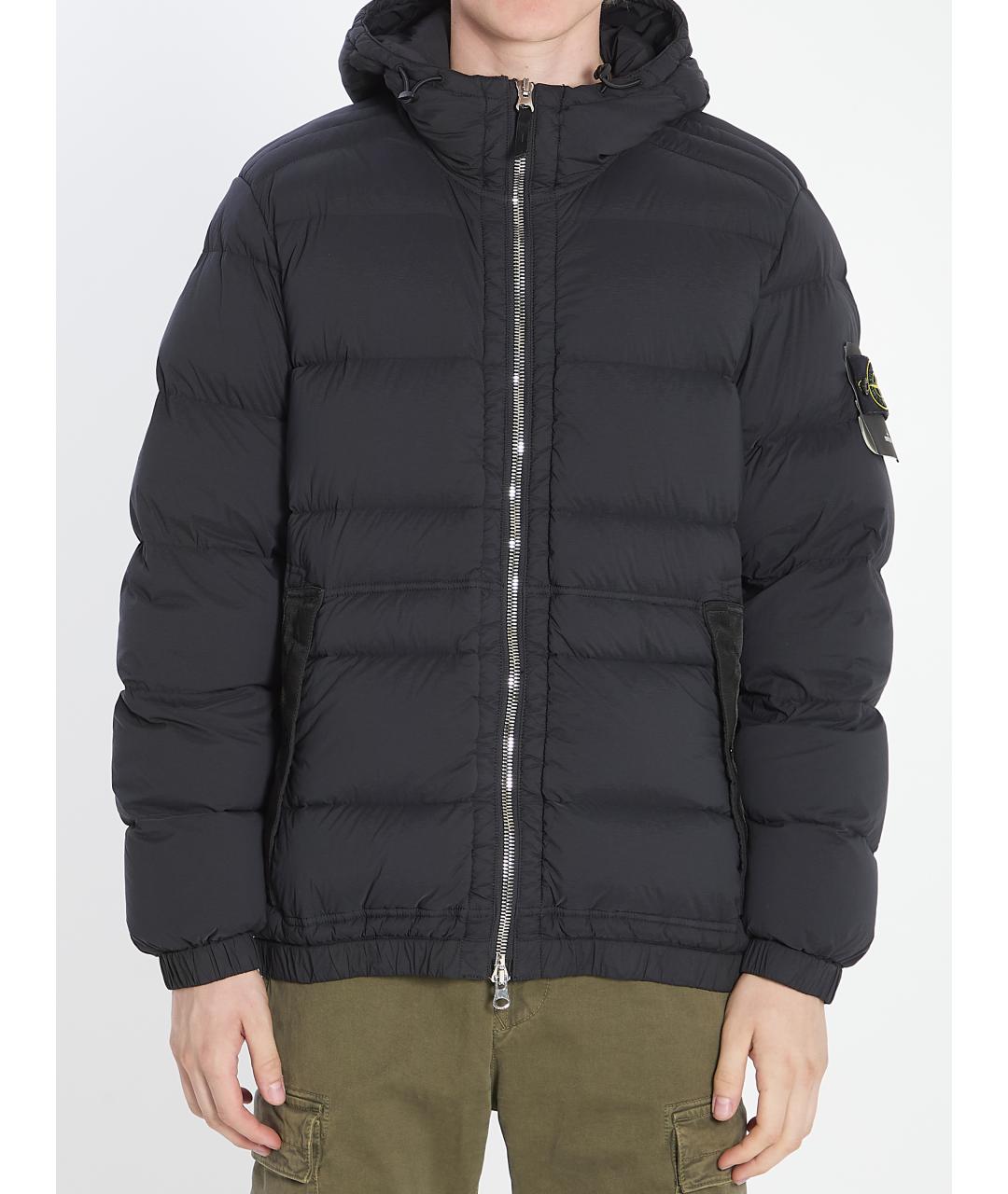 STONE ISLAND Черная синтетическая куртка, фото 2