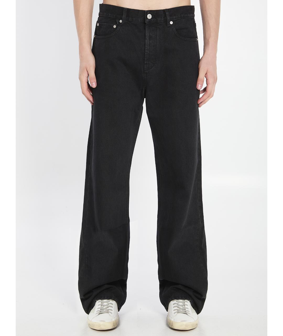 JACQUEMUS Черные хлопковые прямые джинсы, фото 5