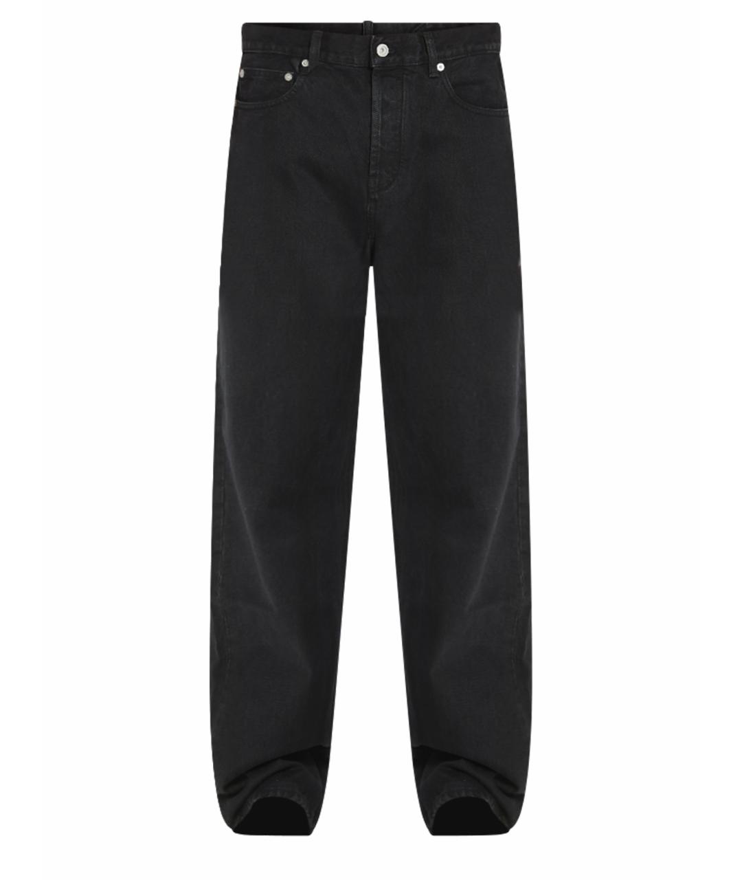 JACQUEMUS Черные хлопковые прямые джинсы, фото 1