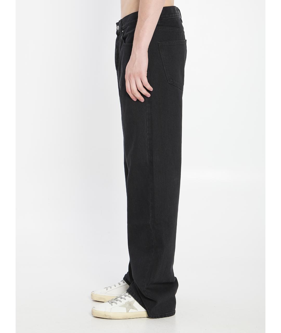 JACQUEMUS Черные хлопковые прямые джинсы, фото 3