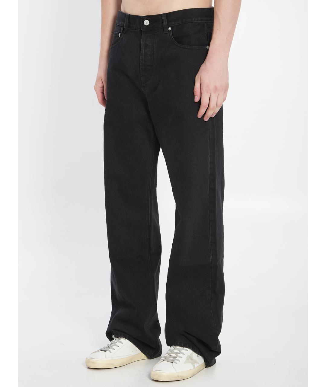 JACQUEMUS Черные хлопковые прямые джинсы, фото 2