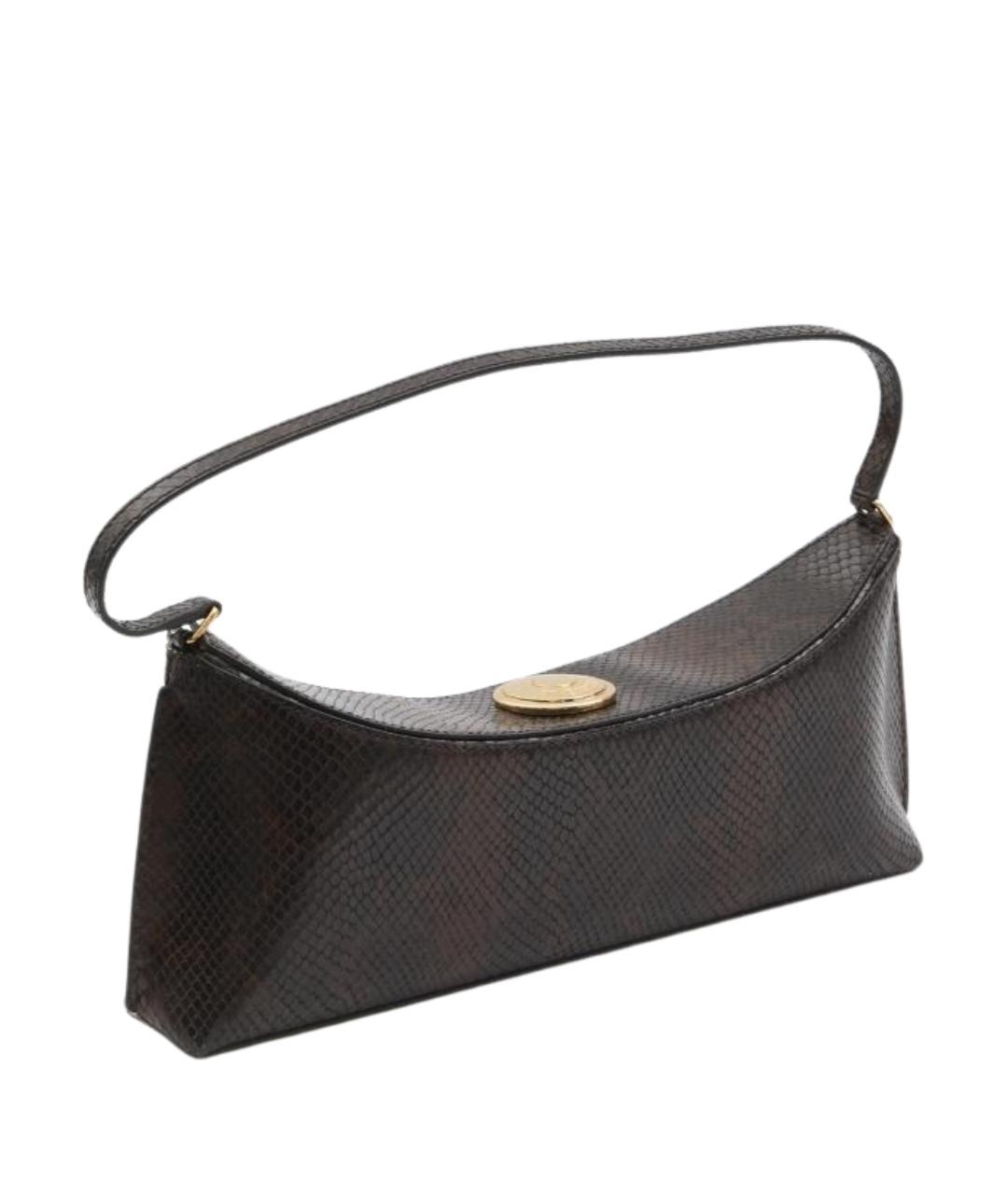 JACQUEMUS Коричневая кожаная сумка с короткими ручками, фото 2