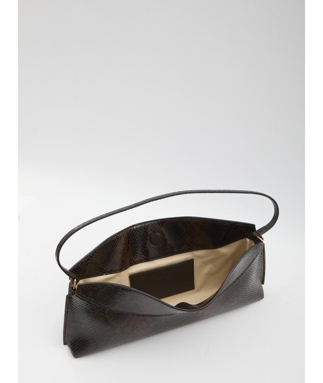 JACQUEMUS Коричневая кожаная сумка через плечо, фото 4