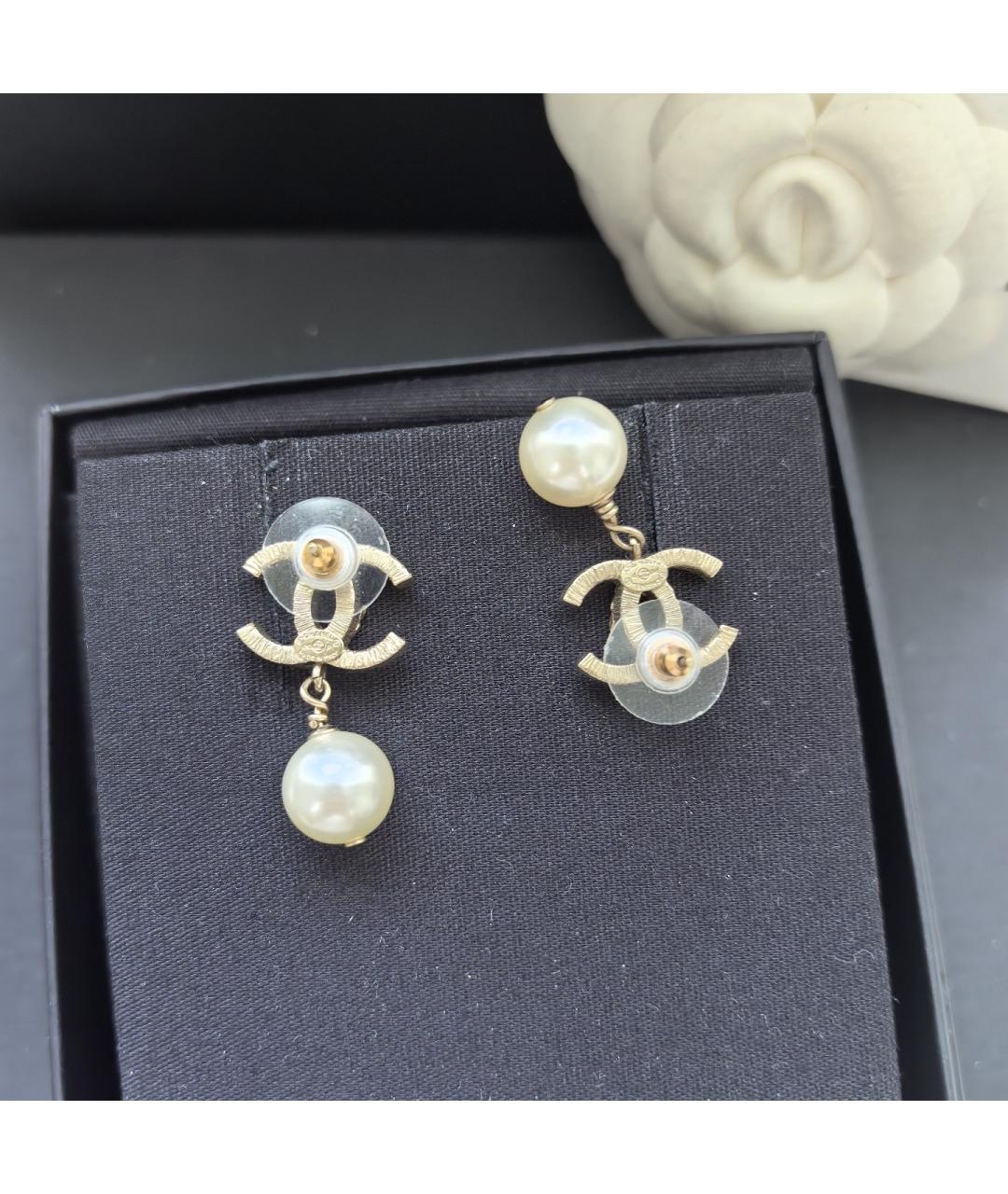 CHANEL Золотые серьги, фото 2