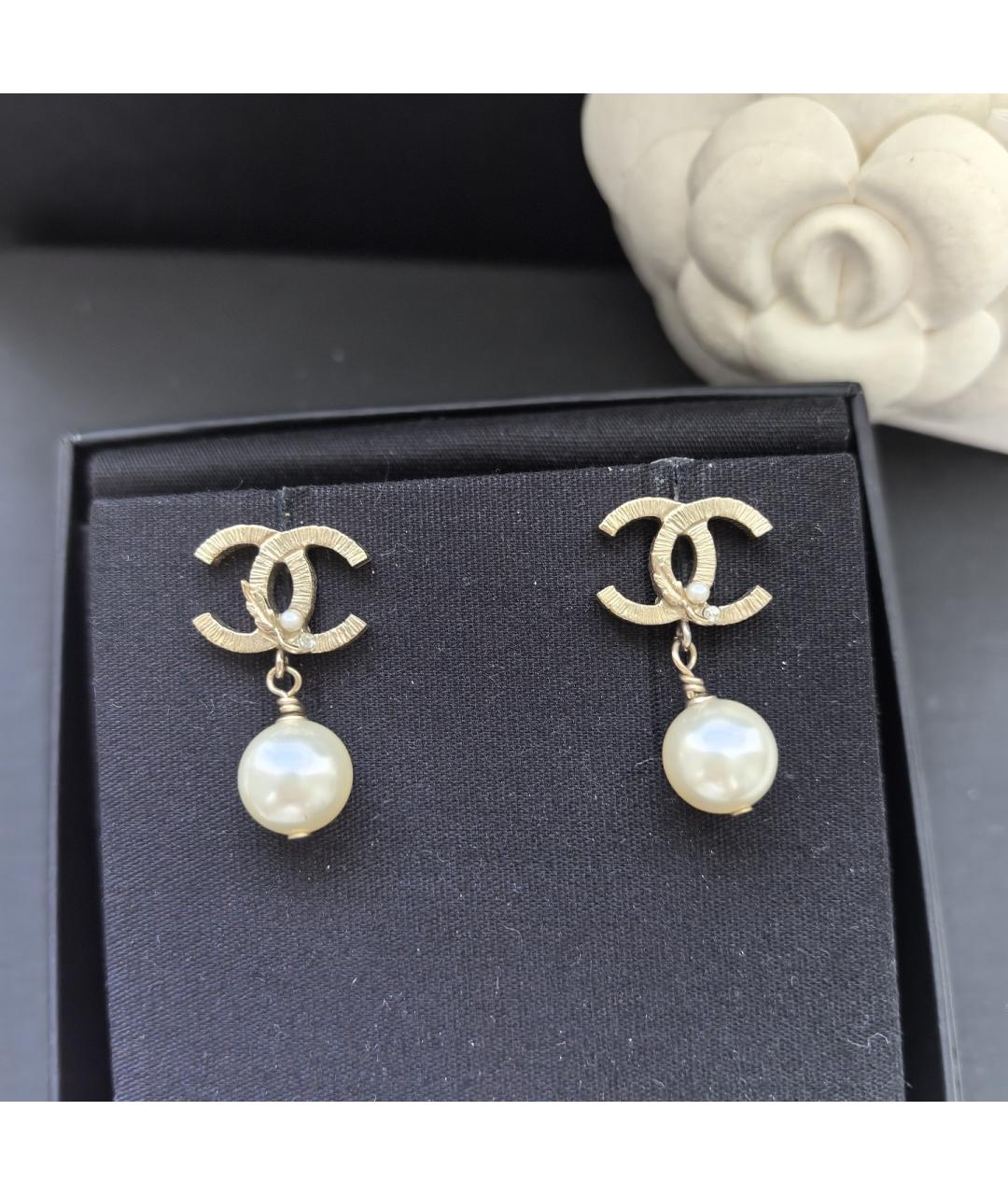 CHANEL Золотые серьги, фото 3