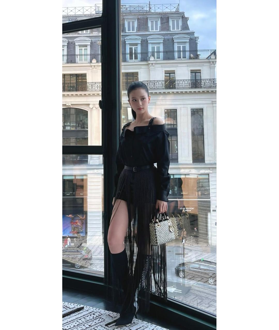CHRISTIAN DIOR Черная хлопковая рубашка, фото 4