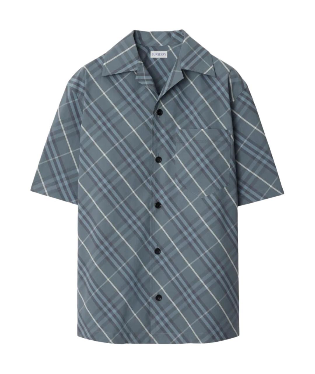 BURBERRY Синяя хлопковая кэжуал рубашка, фото 1