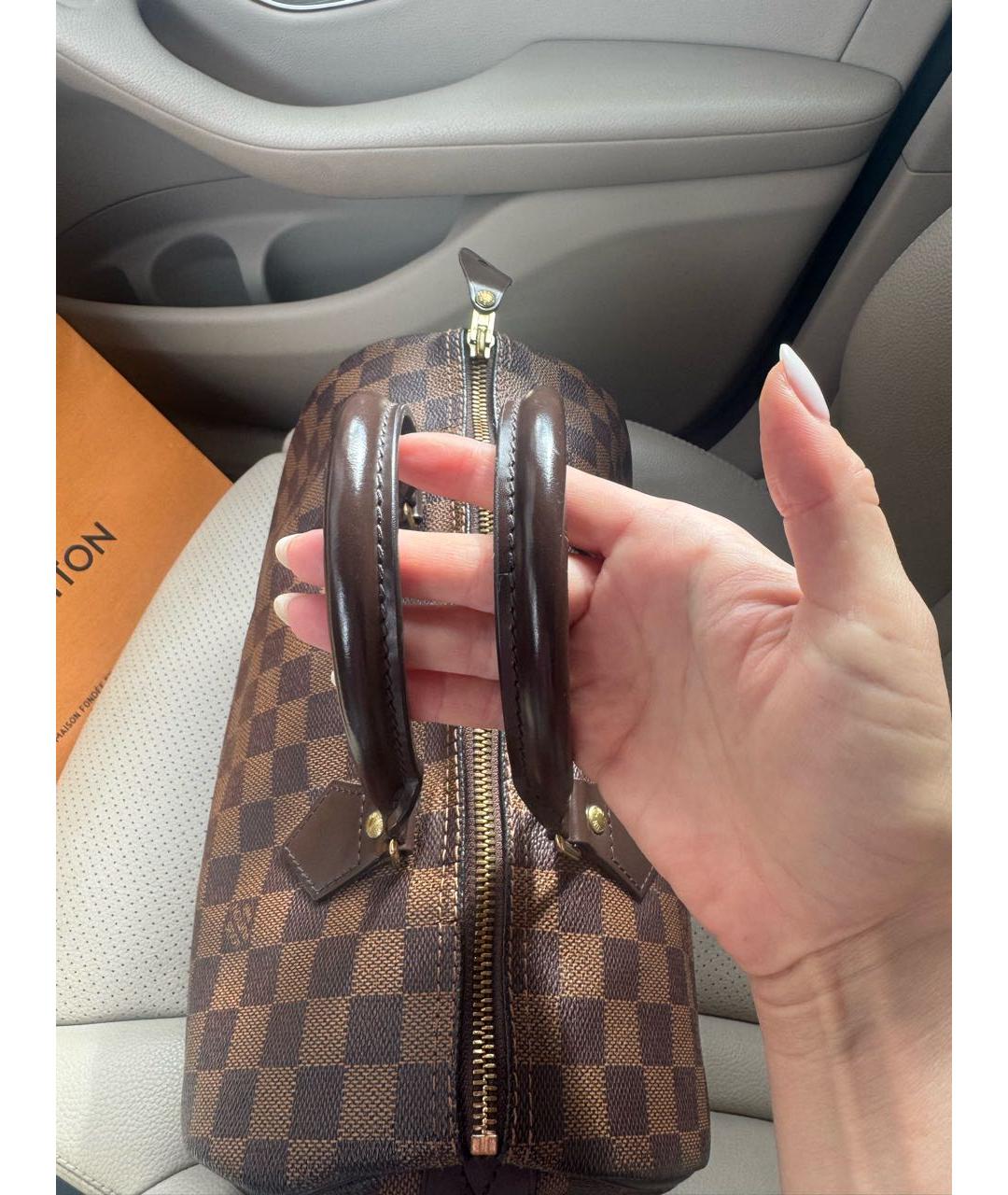 LOUIS VUITTON Коричневая сумка с короткими ручками, фото 8