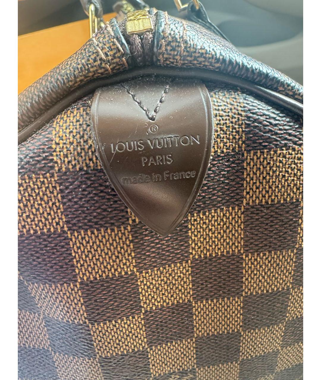 LOUIS VUITTON Коричневая сумка с короткими ручками, фото 7