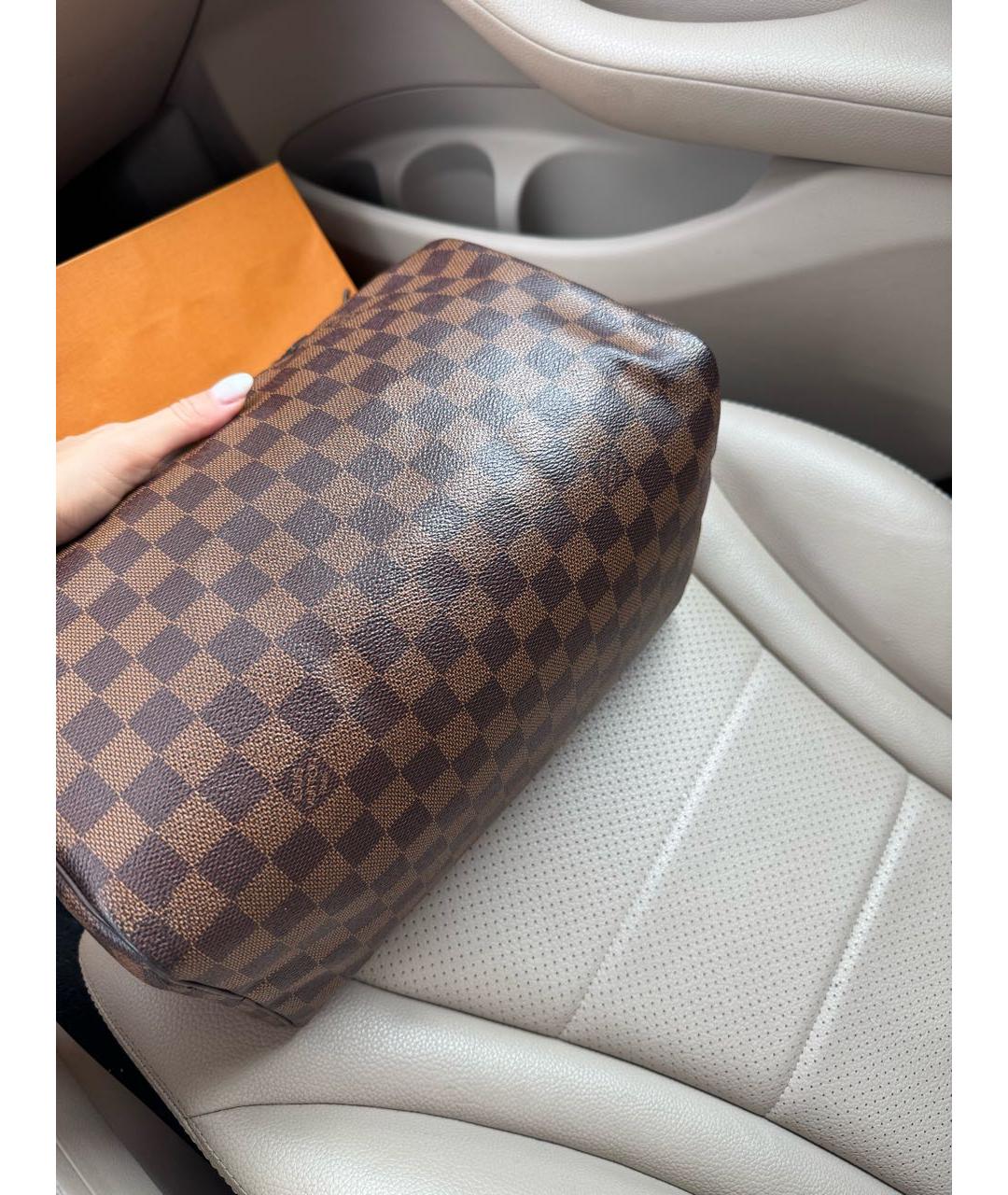 LOUIS VUITTON Коричневая сумка с короткими ручками, фото 6