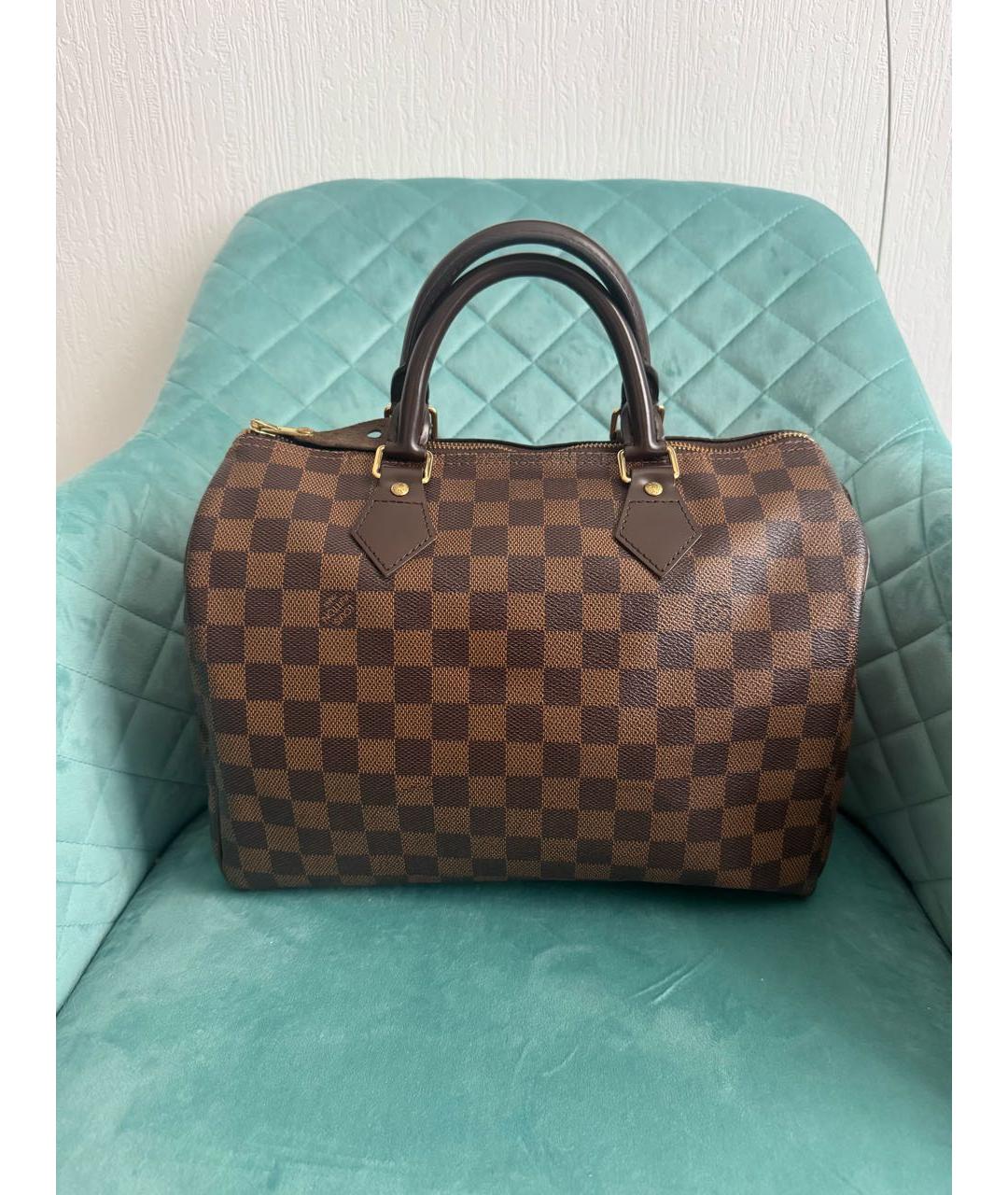 LOUIS VUITTON Коричневая сумка с короткими ручками, фото 9