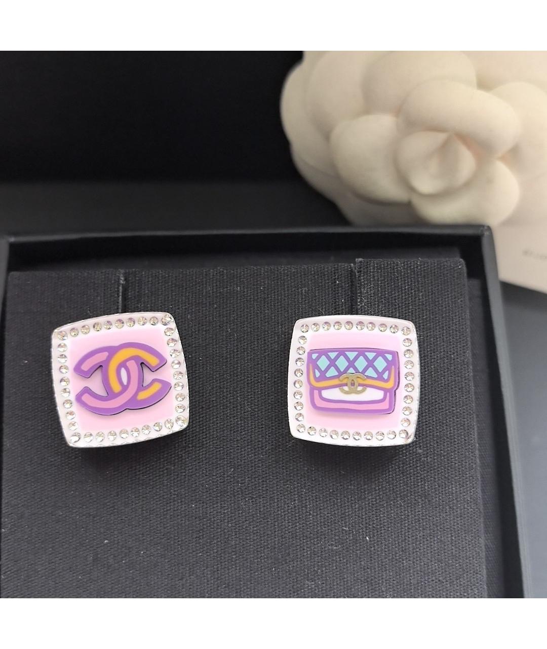 CHANEL Фиолетовые серьги, фото 2