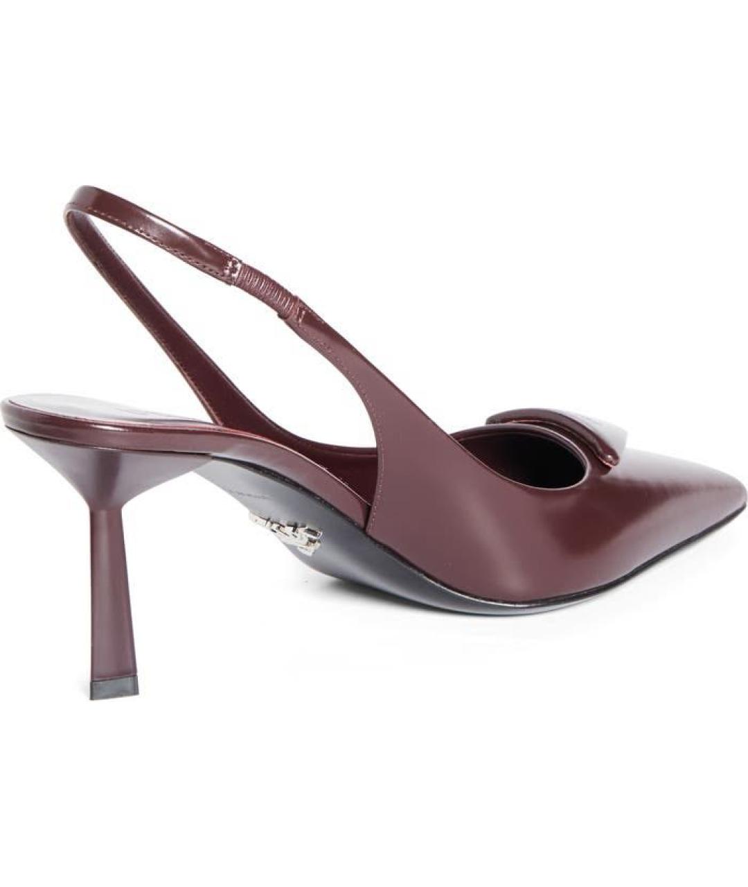 PRADA Бордовые туфли из лакированной кожи, фото 3