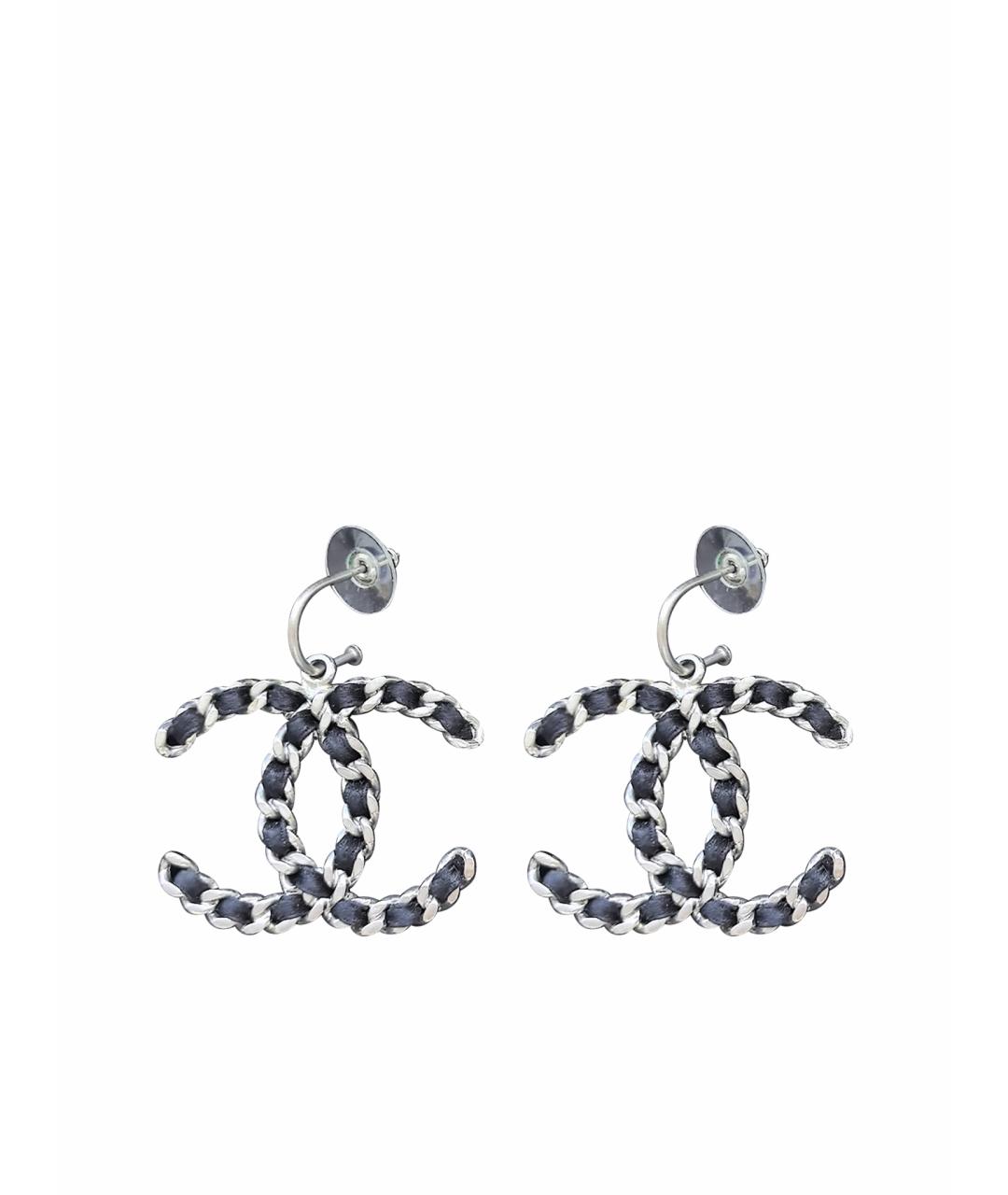 CHANEL Черные серьги, фото 1